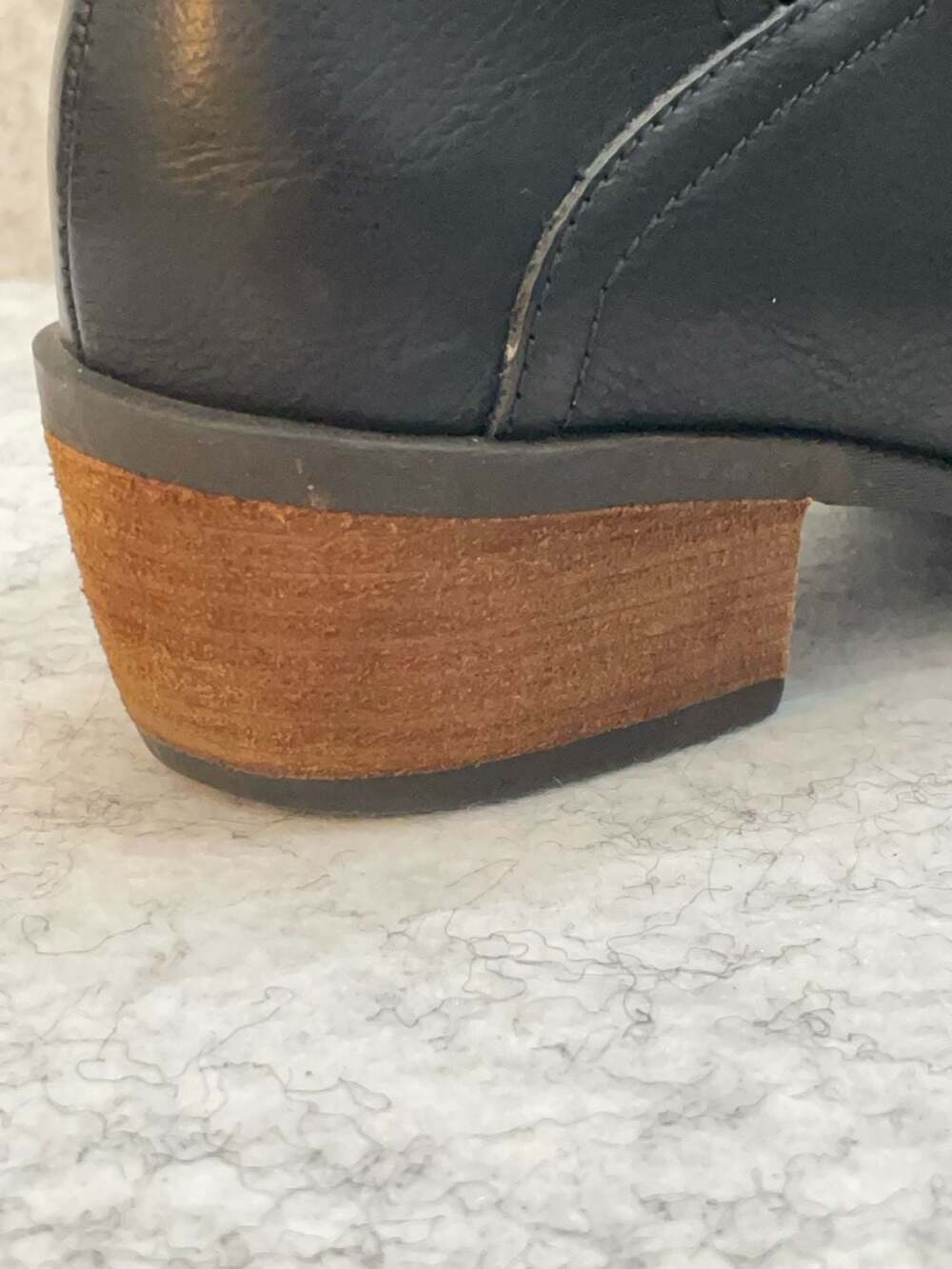 b.o.c. Born Concept Black V-Notch Block Heel Ankle Booties - Picture 4 of 10